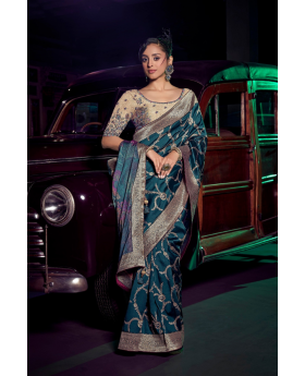 Pure Silk Saree with Embroidered and Rich Border