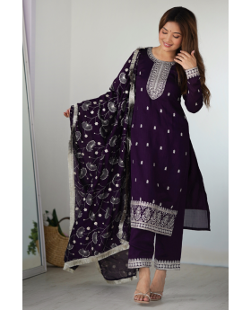 Heavy Black Pure Soft Fox Gown in Georgette with Dupatta
