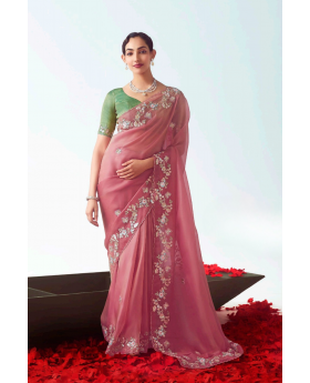 Graceful Fancy Saree with Exclusive Designer Handwork Detailing