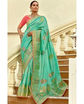 Elegant Pure Viscose Saree with Handwork & Designer Blouse