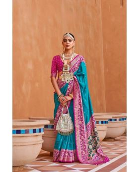Mercerized Sigma Silk Saree with Exquisite Patola Border