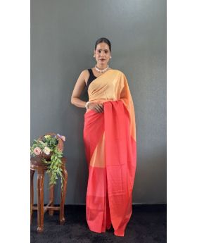 Digitally printed multicolored natural silk saree