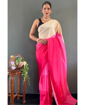 Digitally printed multicolored natural silk saree