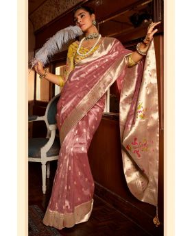 Pure Tissue Paithani Saree with Embroidered Blouse