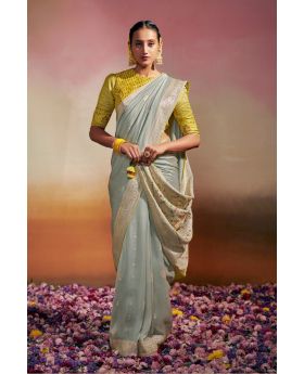 Pure Viscose Dola Silk Saree with Designer Meenakari Pallu