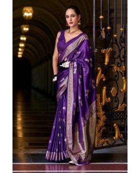 Premium Satin Munga Silk Saree Elegant & Luxurious Drape