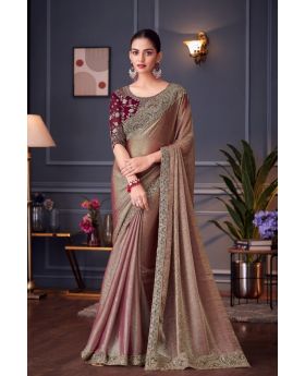 Elegant Glass Feel Silk Saree in Dual Tone